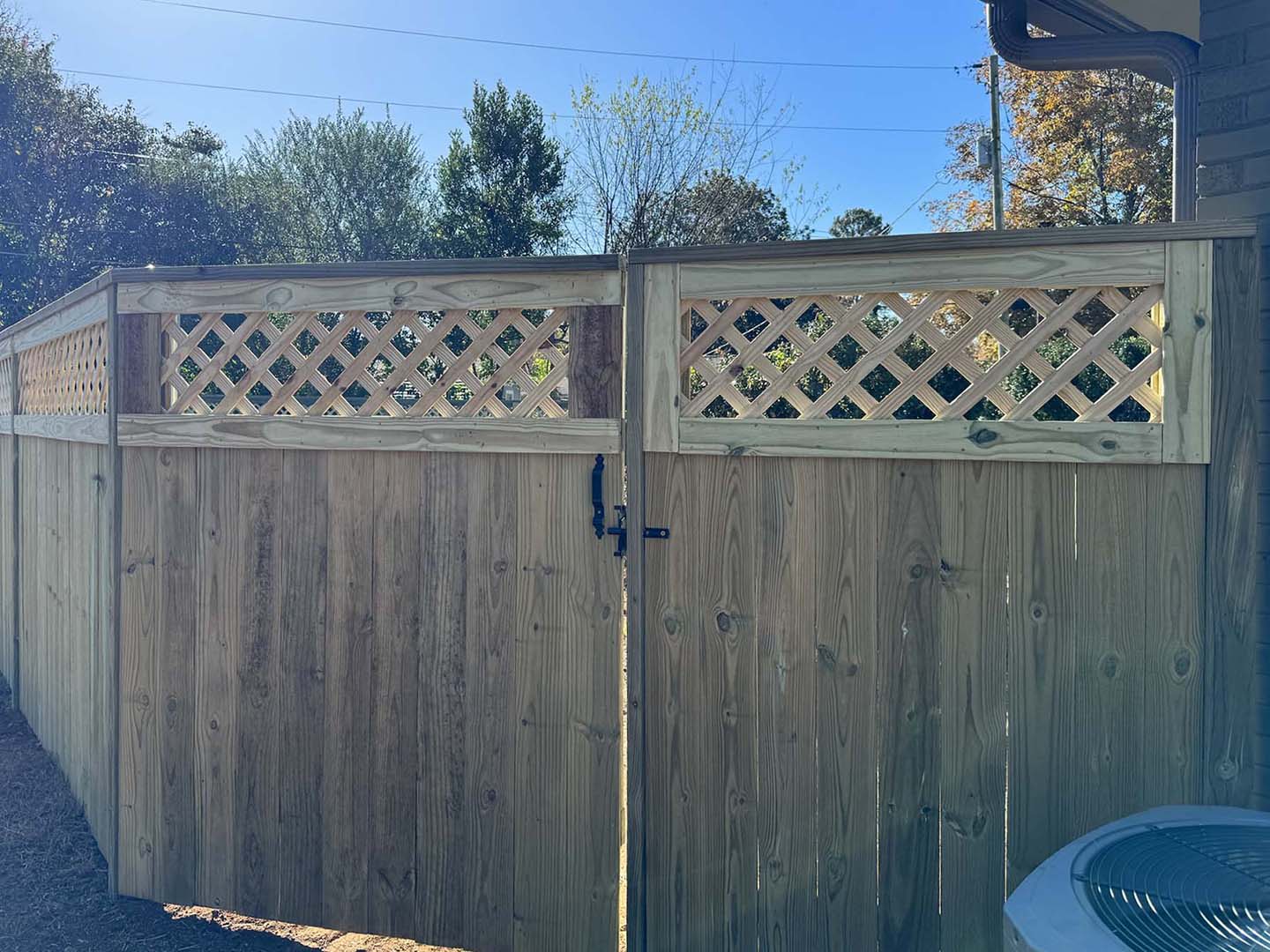  Lattice top wood gate in Huntsville Alabama