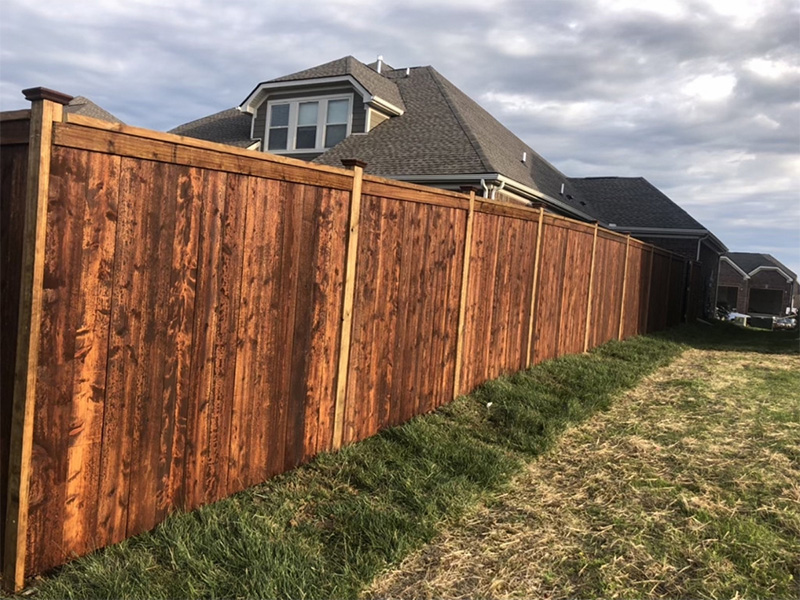 Residential wooden privacy fence in Middle TN