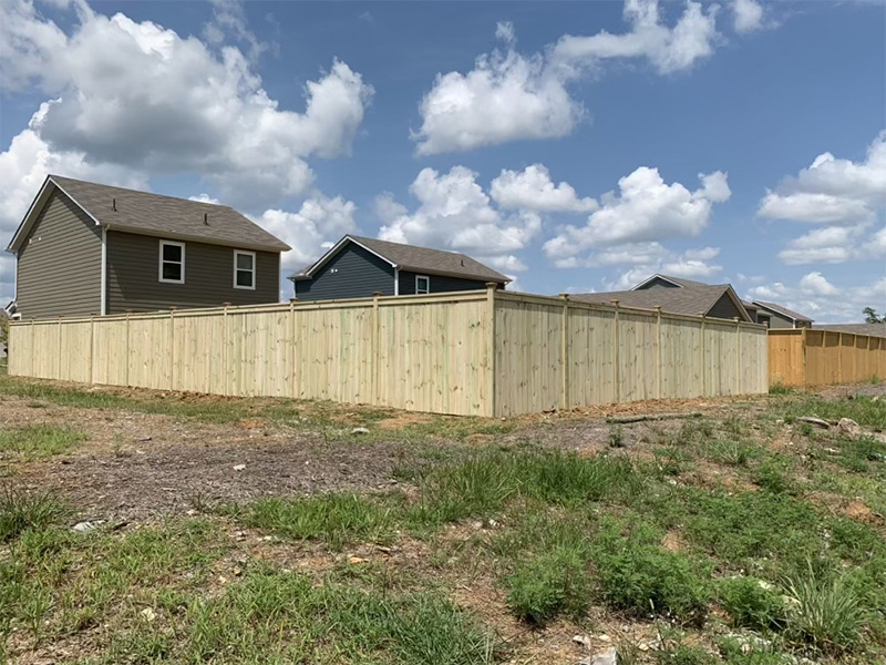 Privacy wooden residential fence in Middle TN